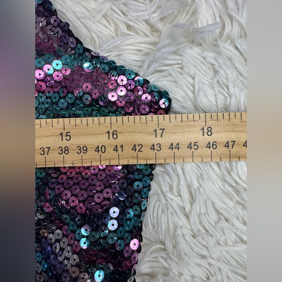 FREE PEOPLE Intimately Psychedelic Sequin Slip Dress Women’s‎ Size Medium - Picture 4 of 8